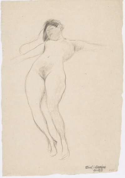 Floating Figure with Outstretched Arms by Gustav Klimt